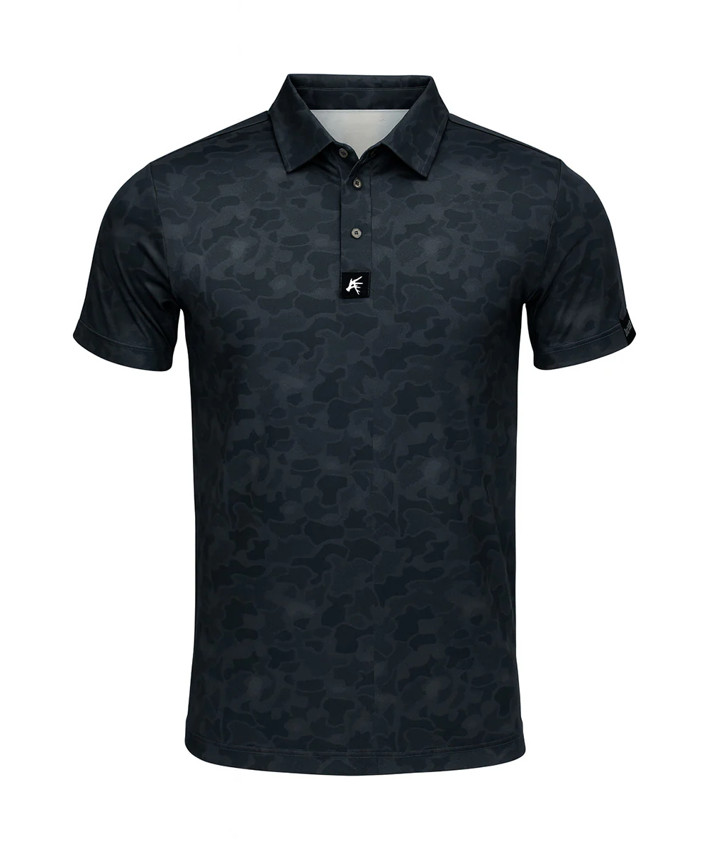 Black Marsh Duck Camo Golf Polo