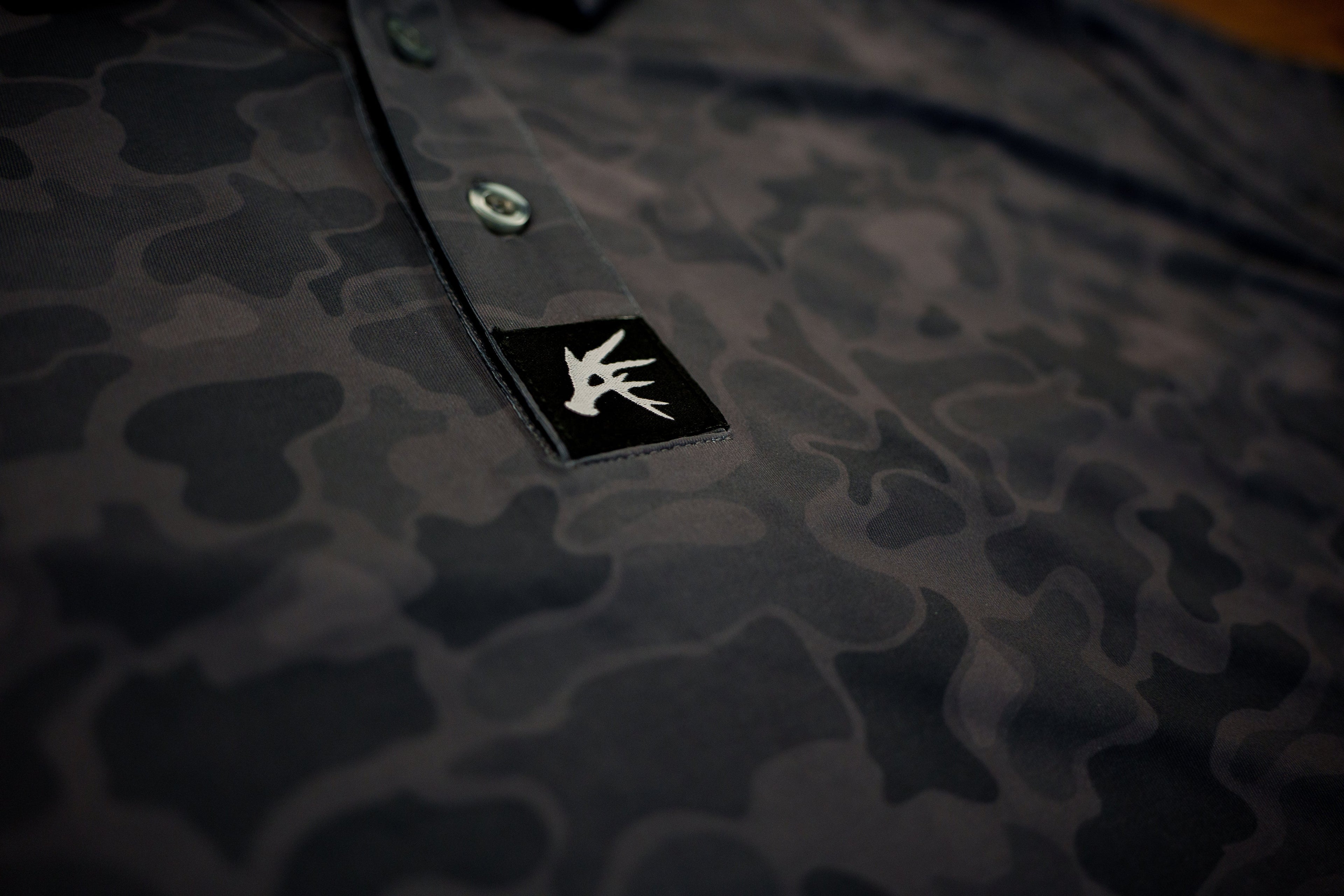 Black Marsh Duck Camo Golf Polo