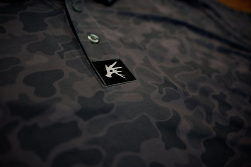 Black Marsh Duck Camo Golf Polo